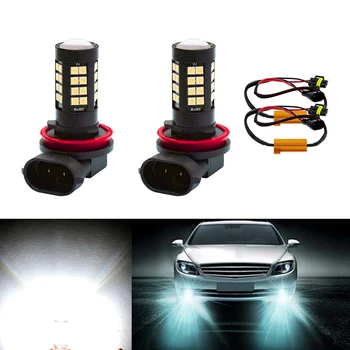 

2x High Bright White Canbus H8 H11 LED Fog Light Bulbs No Error For Mercedes Benz W211 W212 W164 W221