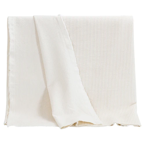 145x50 см простая хлопковая Вельветовая полностью хлопковая ткань DIY Детская одежда Одежда для украшения дома 4400 г/м - Цвет: White