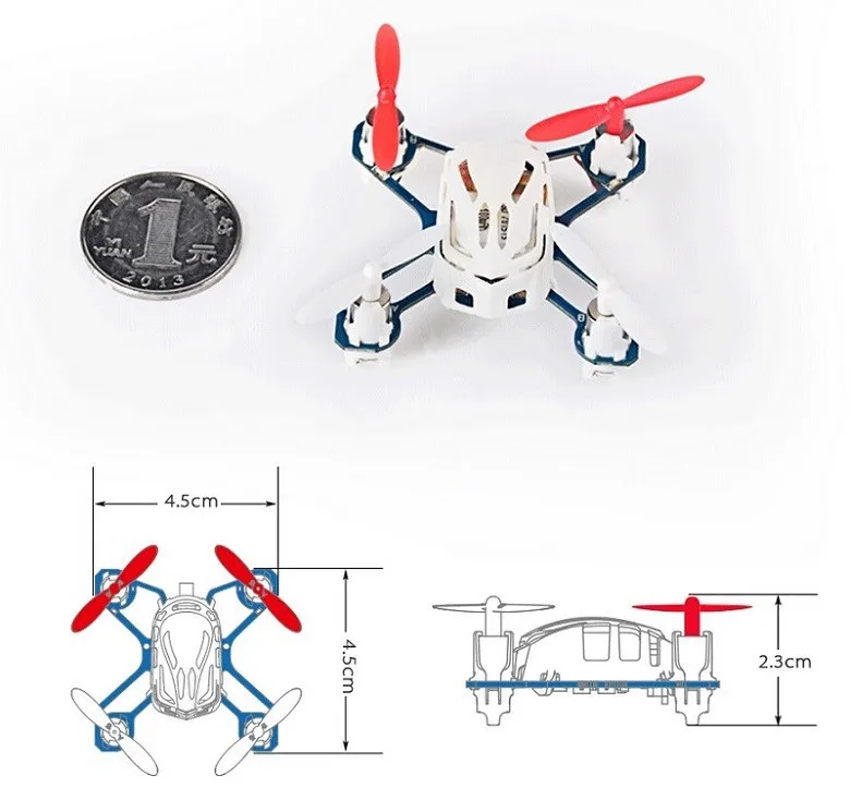 Hubsan H111 Nano Q4 4CH 6-осевой гироскоп мини-Квадрокоптер с дистанционным управлением с светодиодный свет 2,4 ГГц RTF подарок для детей