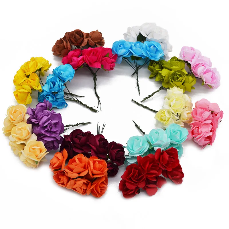 Buy 72PCS 3cm Multicolor Artificial Paper Flower For