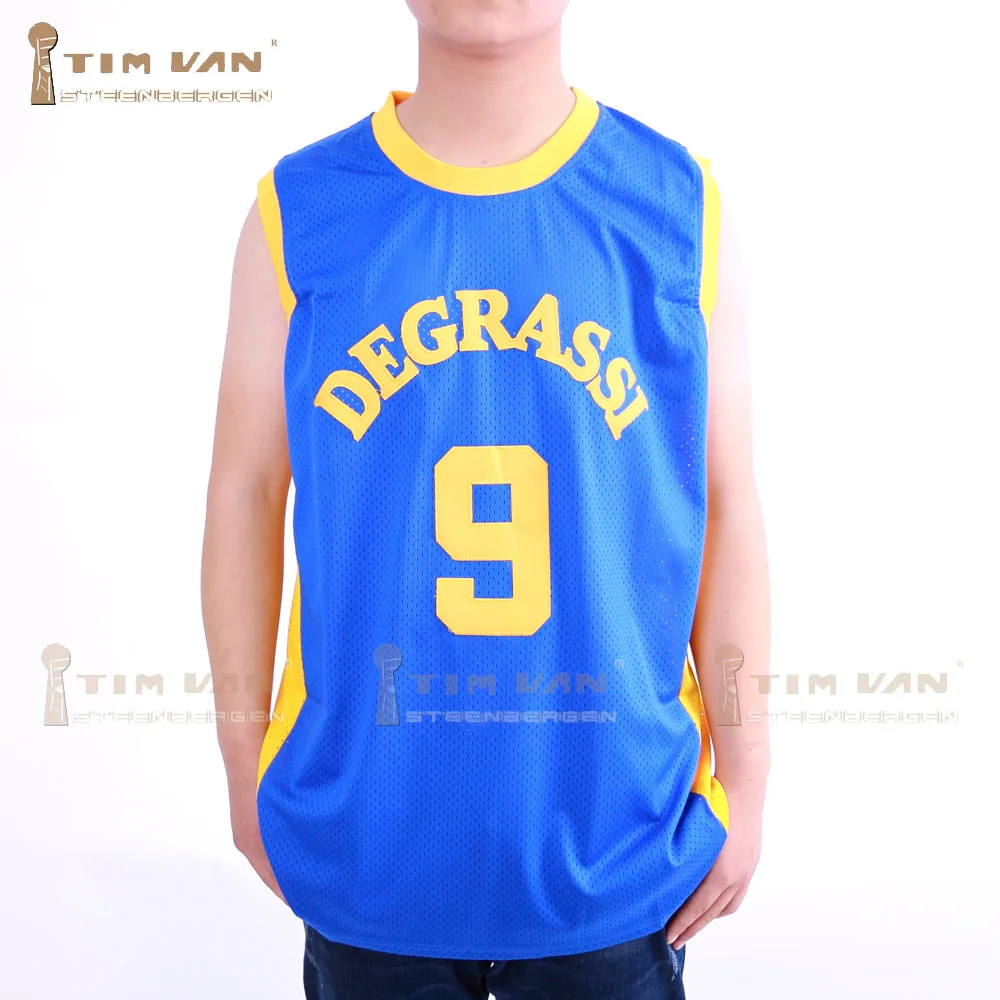 2016 New Degrassi Basketball Jersey Number 9 Color Blue No Name Good