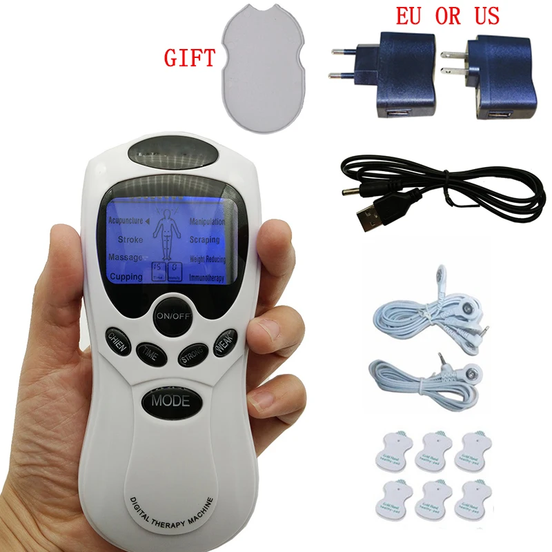 Goedkoop Gezondheidszorg Tientallen Acupunctuur Elektrische Digitale Therapie Nek Machine Massage Elektronische Puls Stimulator voor Full Body 8pads