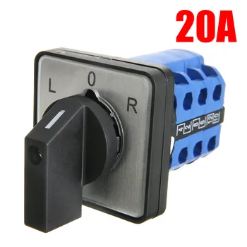 

1pc Rotary Cam Changeover Switch L-0-R 20A/32A Electric 3 Position Cam Switch Control Panel Mounting