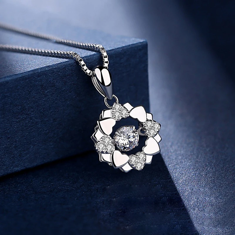 pendants necklaces women silver jewelry  (4)