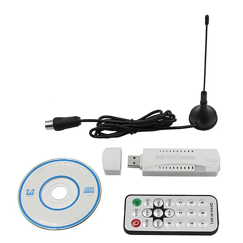 Новинка цифровой флэш приемник DVB T адаптер USB 2 0 для телевизора HD с антенной пульт