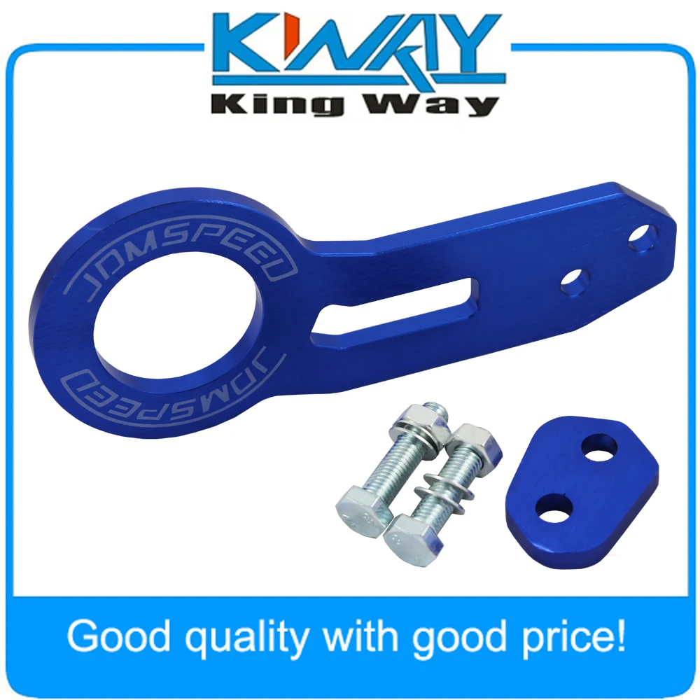Blue ANODI Billet Aluminum Racing Rear Tow Hook Kit CNC JDM Anodized Blue ANODI Billet Aluminum Racing Rear Tow Hook Kit CNC JDM Anodized