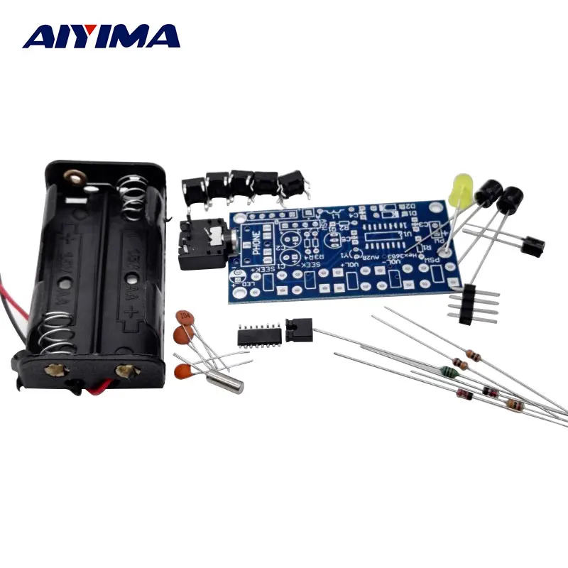 AIYIMA DIY 5 клавиш стерео беспроводной FM радио приемник комплект электронный PCB 76 108