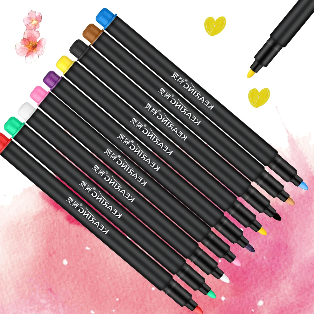 

New Permanent Multicolor Marker Pen DIY Fabric Paint Marking Pens Sketch Textile Patchwork Pencil Crafts Sewing Accessories
