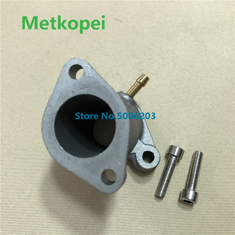 YBR125 carburetor joint aluminum (3)