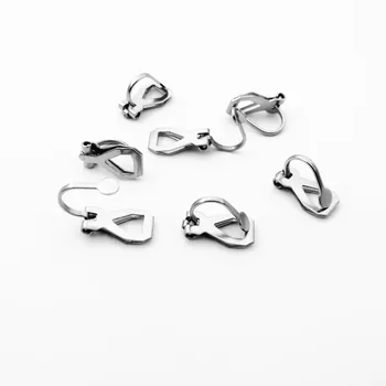 

2Styles 316L Stainless Steel Painless Ear Clip Earring Hooks Body Pierce DIY Earrings Nickel Free Lead Free