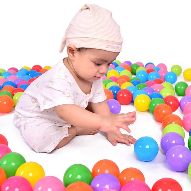 50/100 шт Экологичный красочный мяч мягкий пластиковый Океанский шар Забавная детская игрушка для плавания бассейн океан волнистый шар диаметром 5,5 см