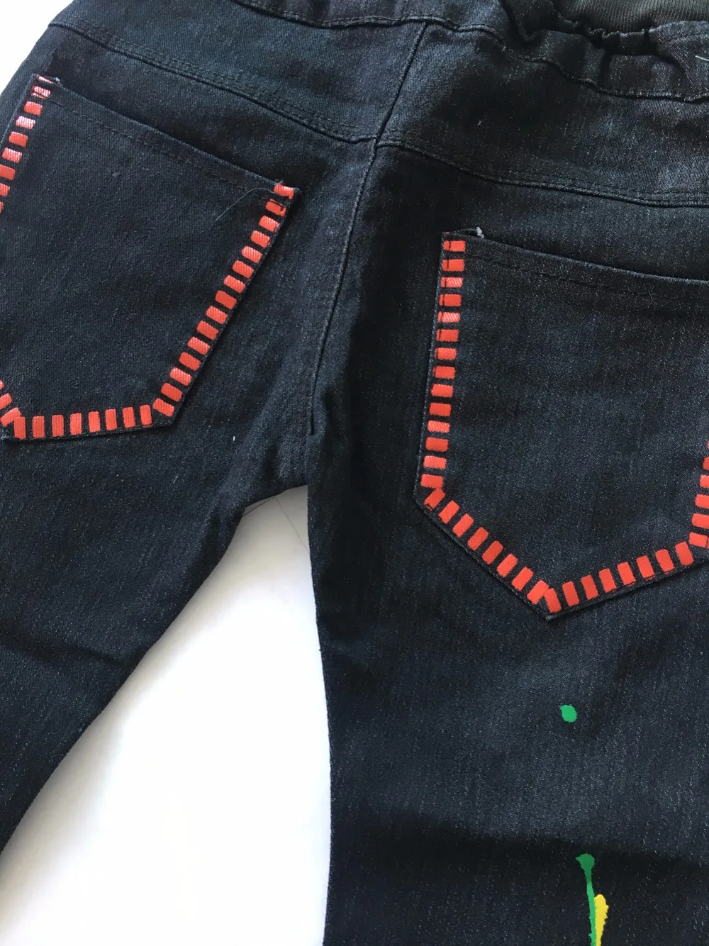 IENENS/От 5 до 13 лет узкие прямые джинсы для мальчиков повседневные брюки детские модные длинные джинсовые штаны детские штаны с эластичной резинкой на талии