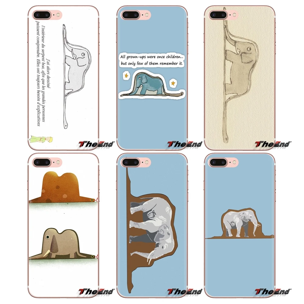 Transparent Soft Shell Covers For Samsung Galaxy A3 A5 A7 A9 A8 Star A6 Plus 2018 2015 2016 2017 Little Prince Elephant |