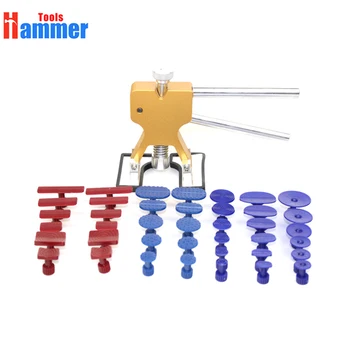 

PDR KING dent lifter paintless dent repair with 40 glue tabs Hammer PDR KING Tools good tools for car dent repair
