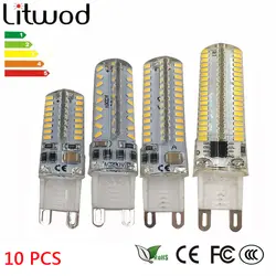 Litwod Z10 10 шт. светодиодный G9 220 В 110 В 3014SMD 2835SMD светодиодный свет лампы керамики и силикагель заменить 80 вт галогенная лампа светодиодный лампы