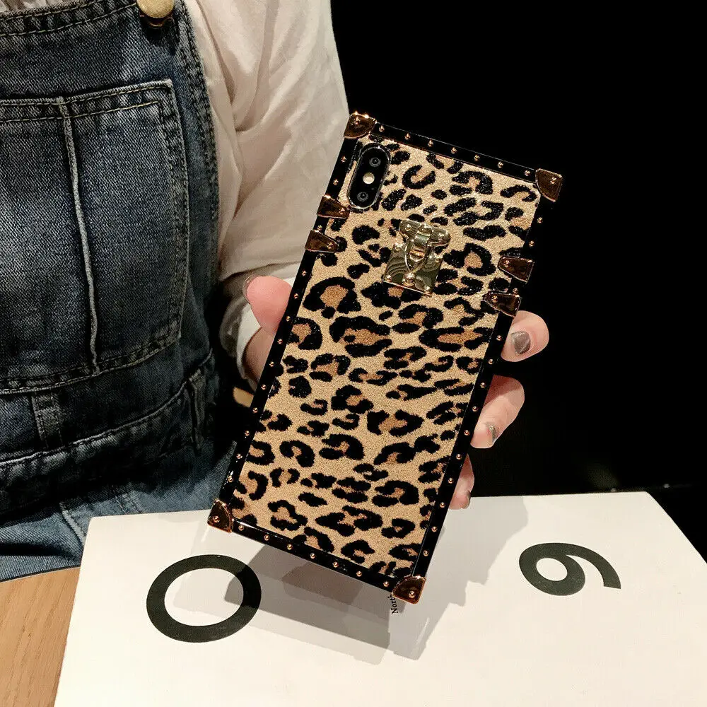 Леопардовая текстура узор кожи глаз багажник чехол для iPhone X XS Max XR 6 6s 7 8 Plus для samsung Galaxy S9 S8 Plus Note 9
