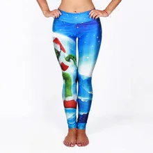 New 101 Sexy Girl Leggings Comics Christmas monster Hulk Santa Claus Prints High Waist Running Fitness Sport Women Yoga Pants