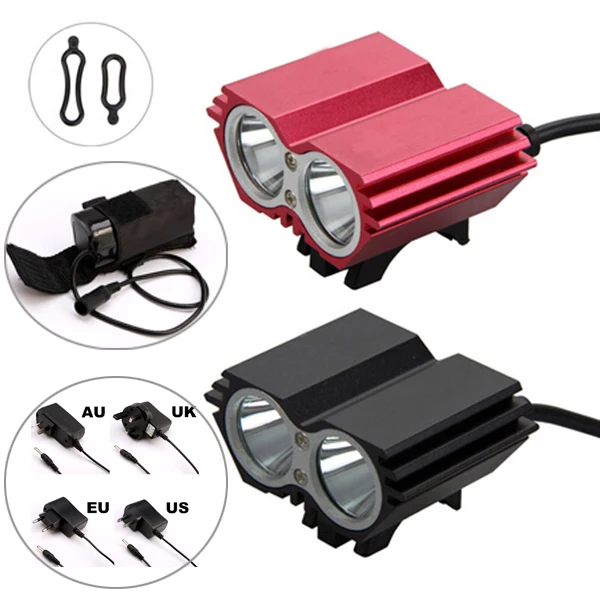 

9000 Lumens 2x U2 LED Headlamp Cycling Light Headlight Bike Light Bicycle Light Head Front Light Flashlight With Battery