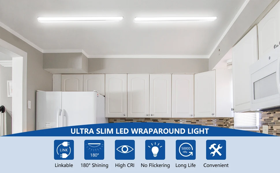 4 foot led light fixture for kitchen