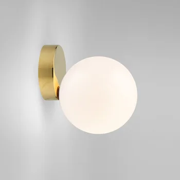 

Nordic Milk white glass ball Wall lamps Corridor Fashion simple Ceiling lamps Foyer bedroom Decoration Lighting lighting fixture