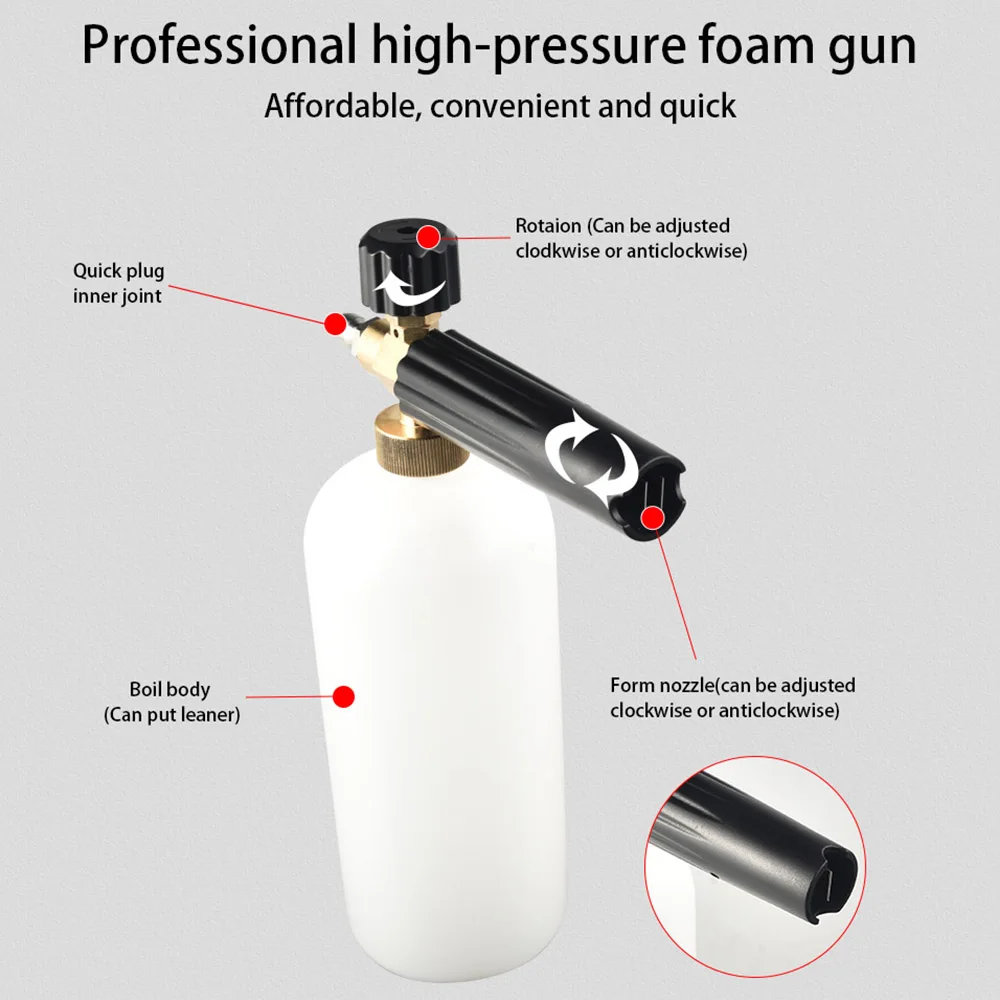 4 Color to choose Grey LOVIVER Car Wash Pressure Washer Jet Wash Quick Release Adjustable Snow Foam Lance Foam Cannon 4 Color to choose Grey LOVIVER Car Wash Pressure Washer Jet Wash Quick Release Adjustable Snow Foam Lance Foam Cannon