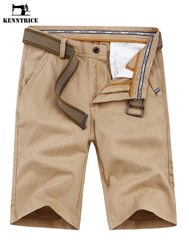 KENNTRICE карго шорты мужские Высокое качество Бизнес Классический хлопок удобные короткие штаны мужская летняя одежда