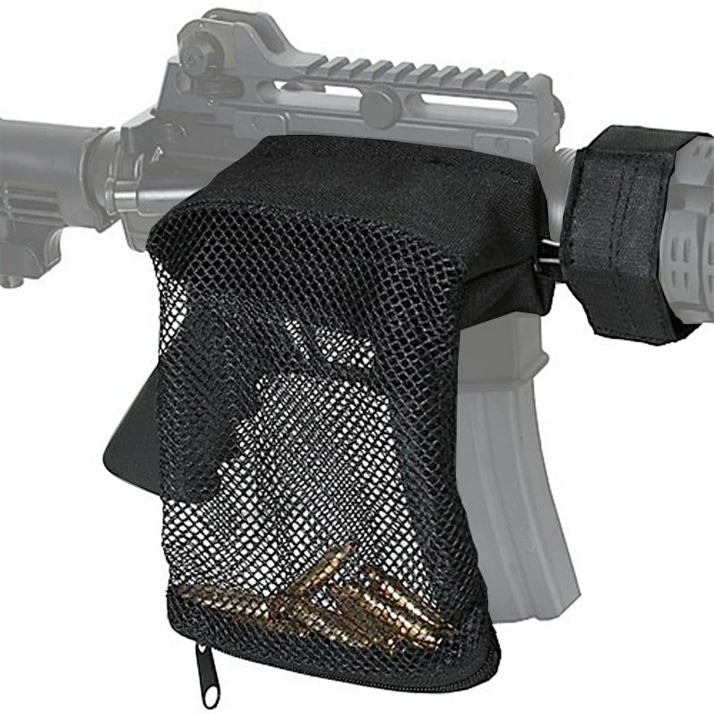 

Tactical Accessories AR 15 Ammo Brass Shell Catcher Zippered Closure Quick Unload Nylon Mesh Black For Shooting