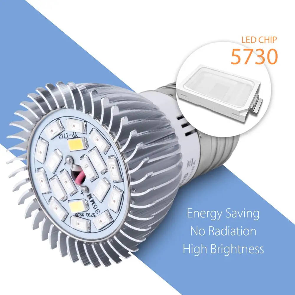 E14 Led Grow Light Full Spectrum LED Plant Light Bulb E27 Phyto Lamp Led Fitolampy 18W 28W Indoor Grow Tent Seedling Bulb 220V