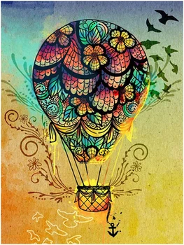 

5D DIY Diamond Painting Cartoon Full Square/Round Drill Decoration Home Mosaic Diamond Embroidery Hot Air Balloon
