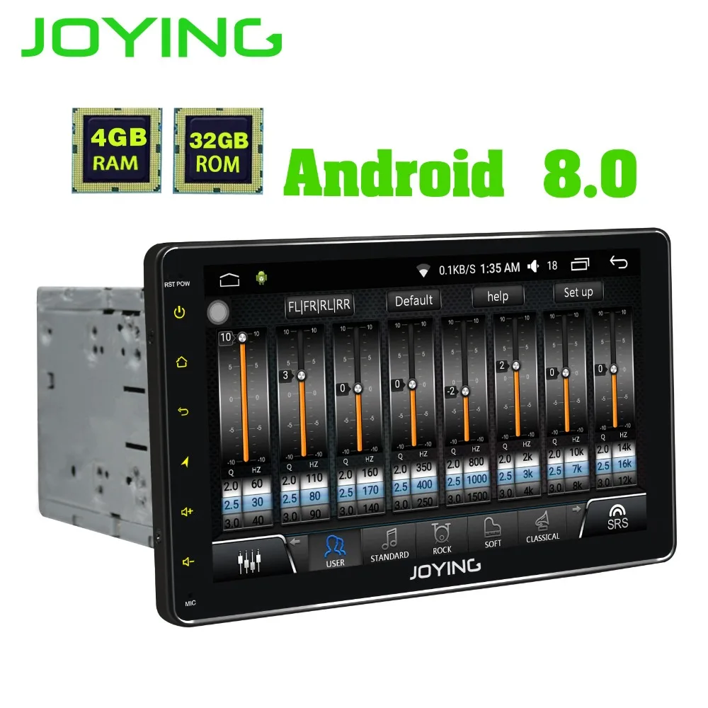 

8" JOYING Double 2 2Din Head Unit Tape Recorder Universal Android 8.1 Car Radio Stereo GPS Navigation with Digital Amplifier