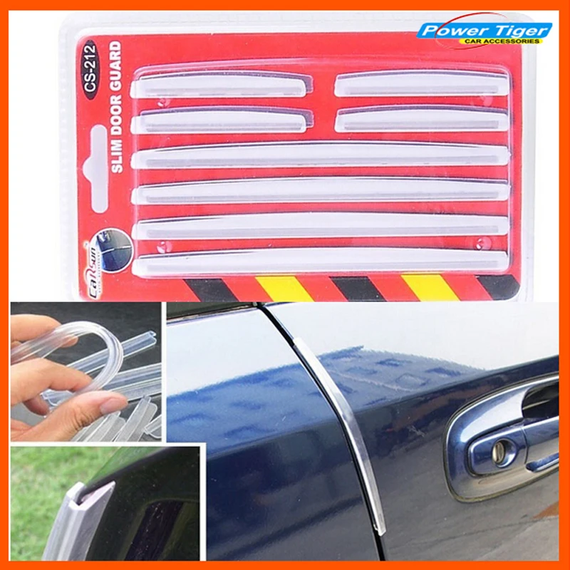 8PCS//Set Scratch Strip Protection Car Door Edge Guards Trim Molding Delightful