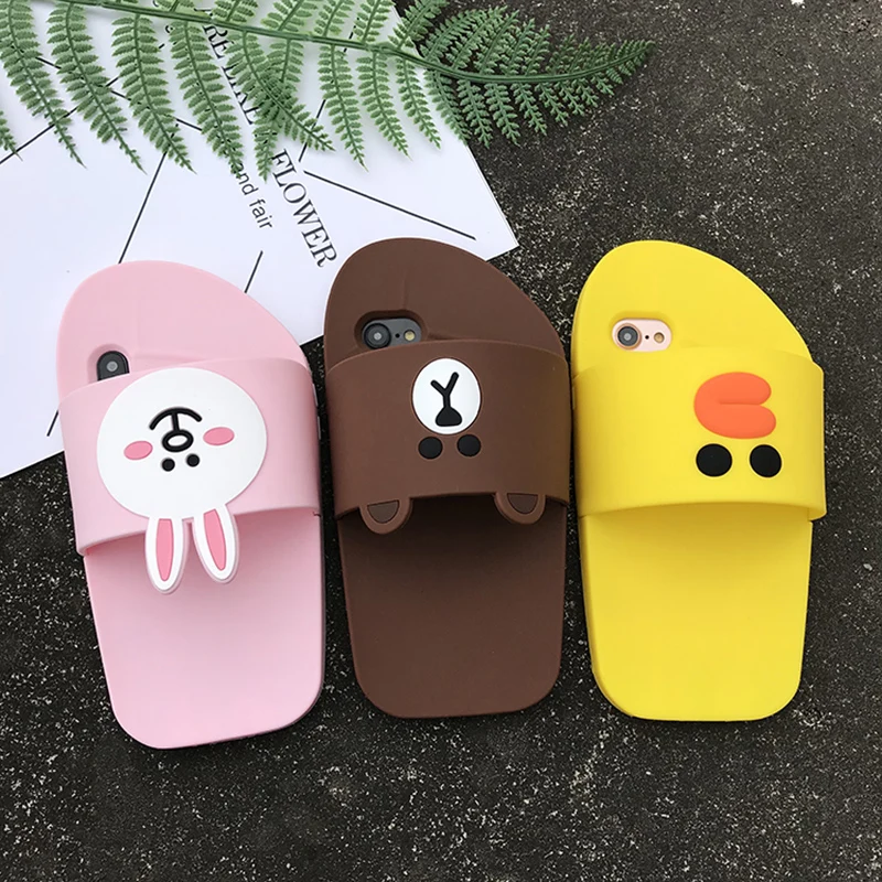 

Cute 3D Cartoon Slipper Phone Case for iPhone 6 6s Plus 7 8 Plus X XR XS Max Soft Silicone Rubber Cover Coque Fundas Capa Cases