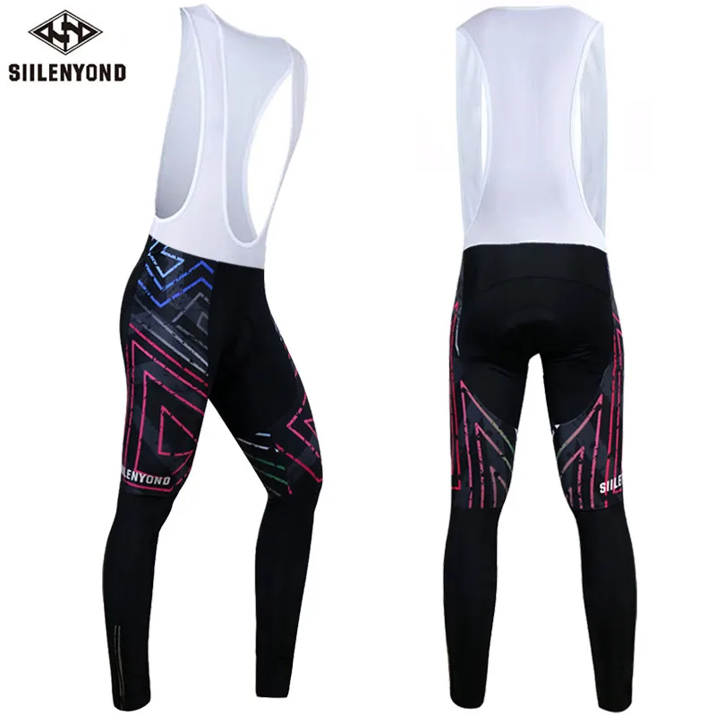 one piece bib pant Siilenyond зимний комбинезон для велоспорта с 3D противоскользящим гелевым подкладом, сохраняющий тепло, для горного велосипеда, плотные удобные велосипедные брюки - Цвет: one piece bib pant
