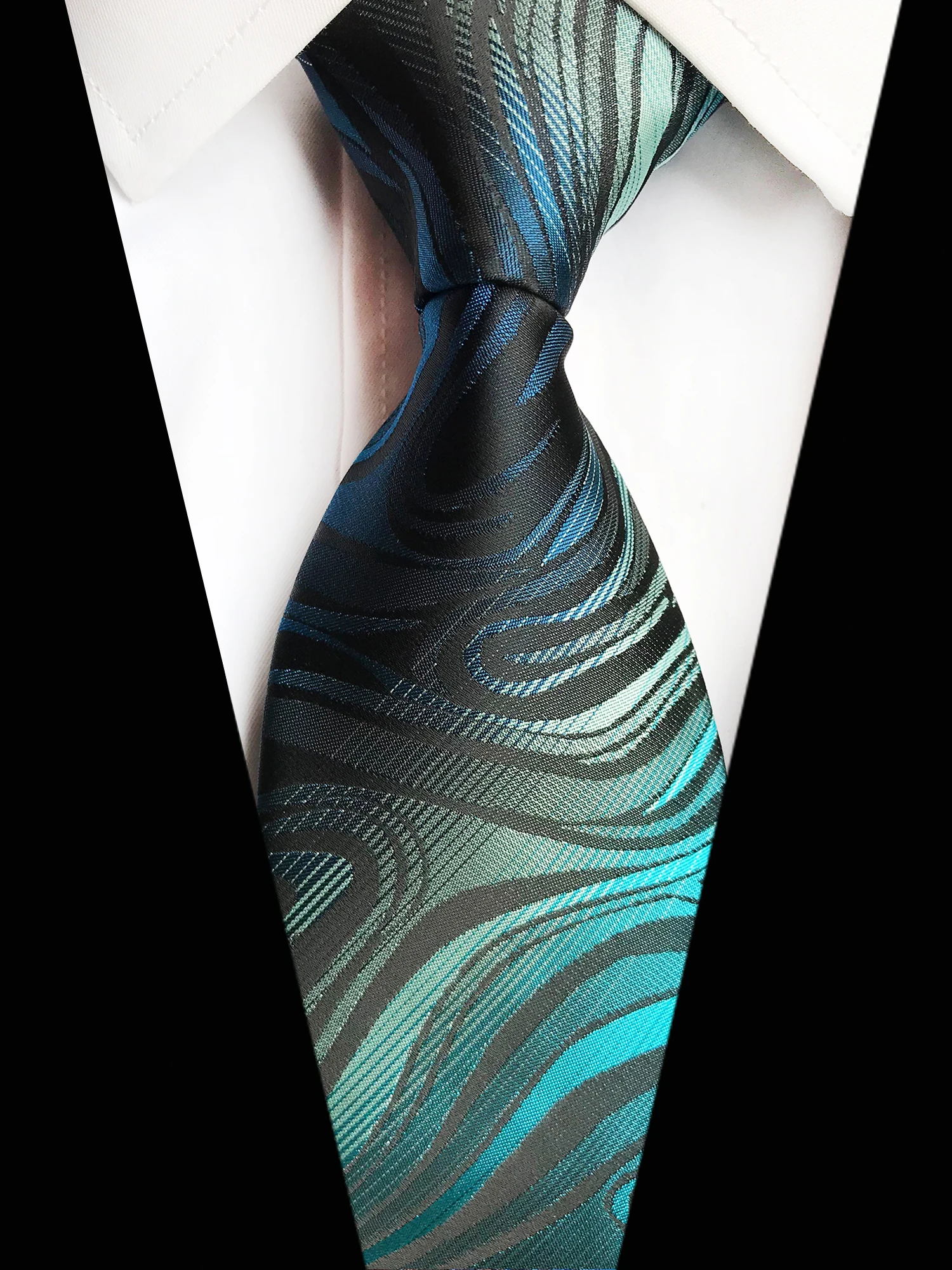 

8CM Top Unique Woven Tie Men Personality Striped Necktie to Match Suits