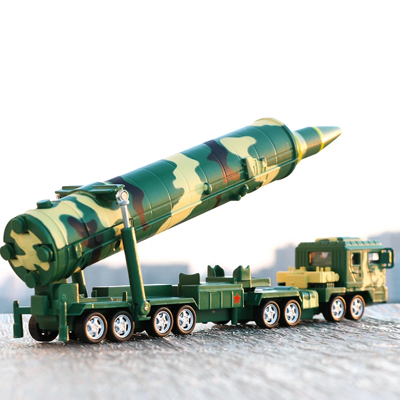 

Military Model of Alloy BALLISTIC MISSILE Toys Military Rocket Vehicle Transport Light and Pull Back Good Gift for Boy Jsuny