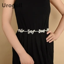 Благородный цветок и жемчуг свадебный пояс, кушак аксессуары платье пояс готовят бриллиантом для невесты женщин вечерние