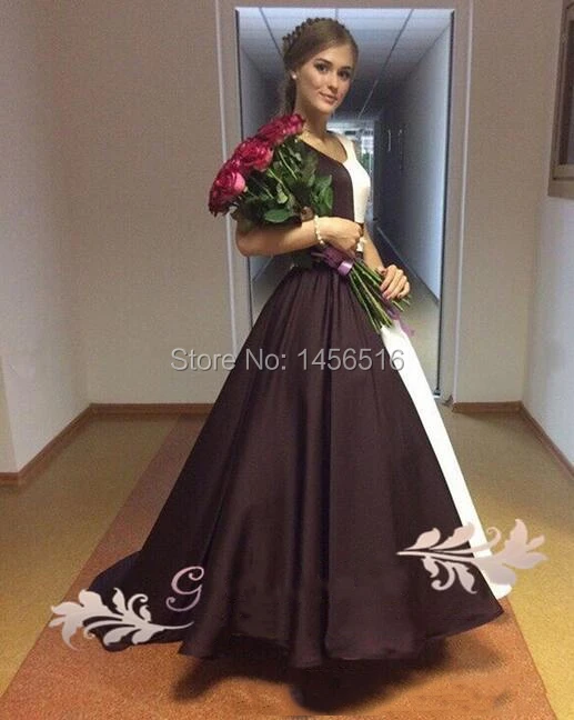 2019 A Line Prom Dresses with crystal beaded sash jewel neck chic Evening Dress black and white stain Party Gowns cheap custom made (2)