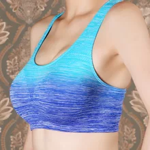 Женские спортивные Фитнес тренажерный зал Бюстгальтер Топы Для женщин тренировки жилет женский упражнения верху Беспроводной Запуск Спорт белье E41