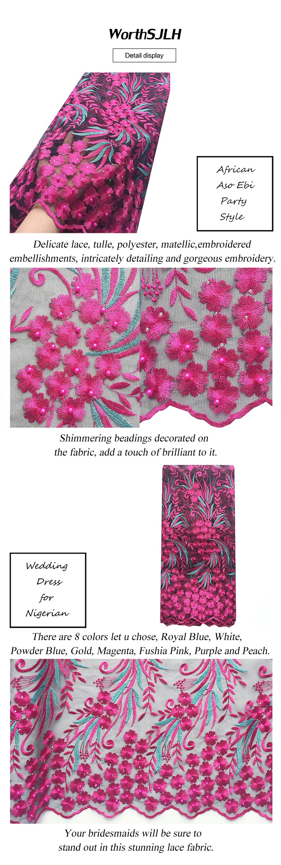 Latest high quality african tulle lace fabric 2018 1