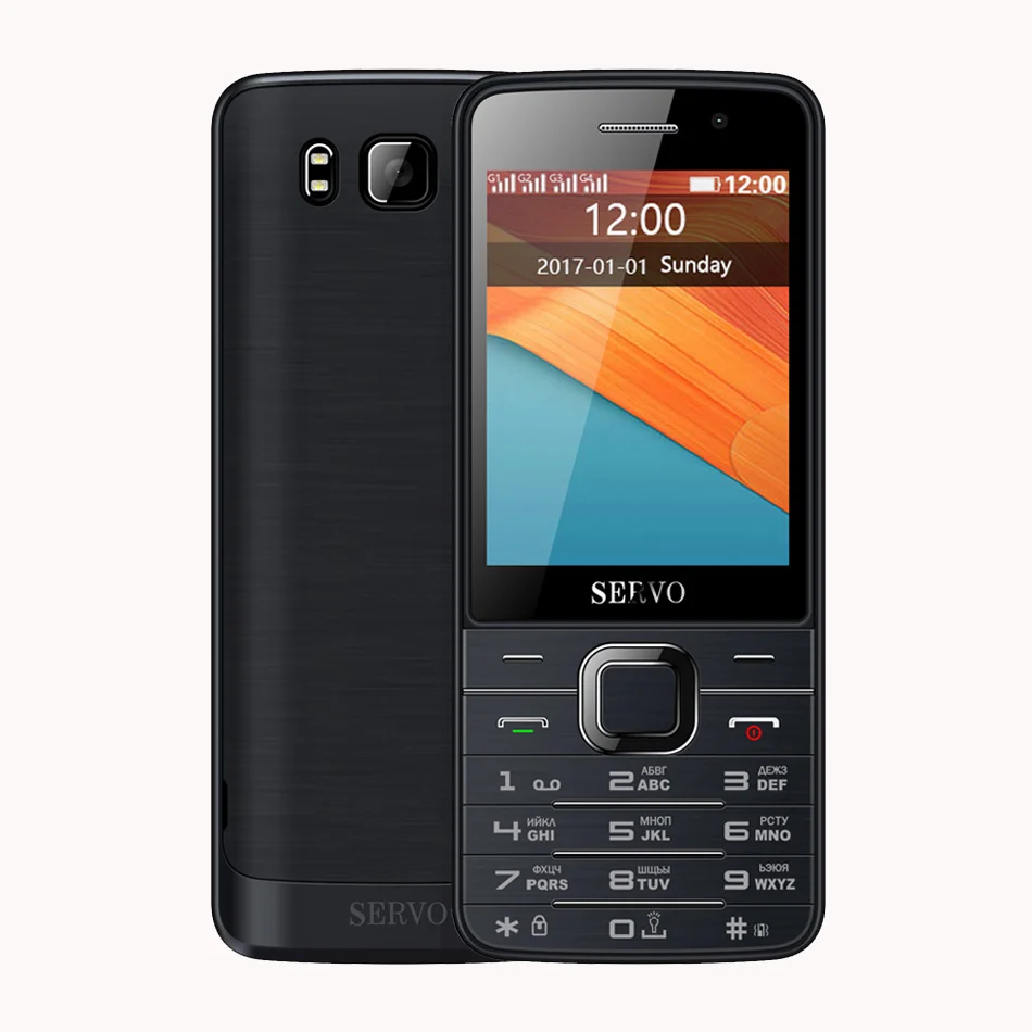 Black Четырехъядерный мобильный телефон с sim-картой SERVO V9500, 2,8 дюйма, 1100 мАч, две камеры, фонарик, Bluetooth, fm-радио, 4 режима ожидания, телефон - Цвет: Black