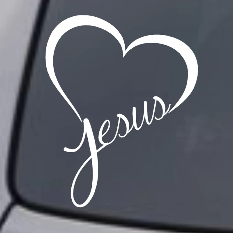 GOD IS LOVE HEART Funny Vinyl Decal Sticker Car Window bumper laptop tablet 7" 