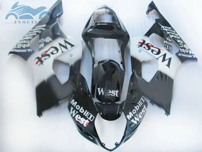 Custom full Fairing kits for Suzuki K3 K4 GSXR 1000 2003 2004 motorcycle sport ABS fairings kit GSXR 1000 03 04 black west BD12