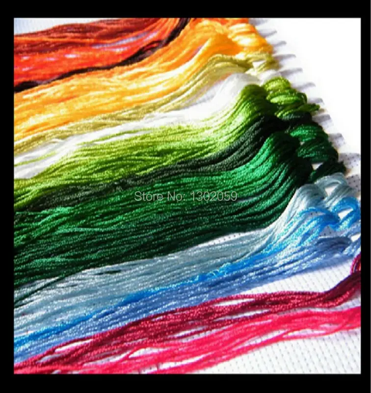 50 pieces Silk Thread Floss/ Embroidery Cross Stitch Silk Thread Floss