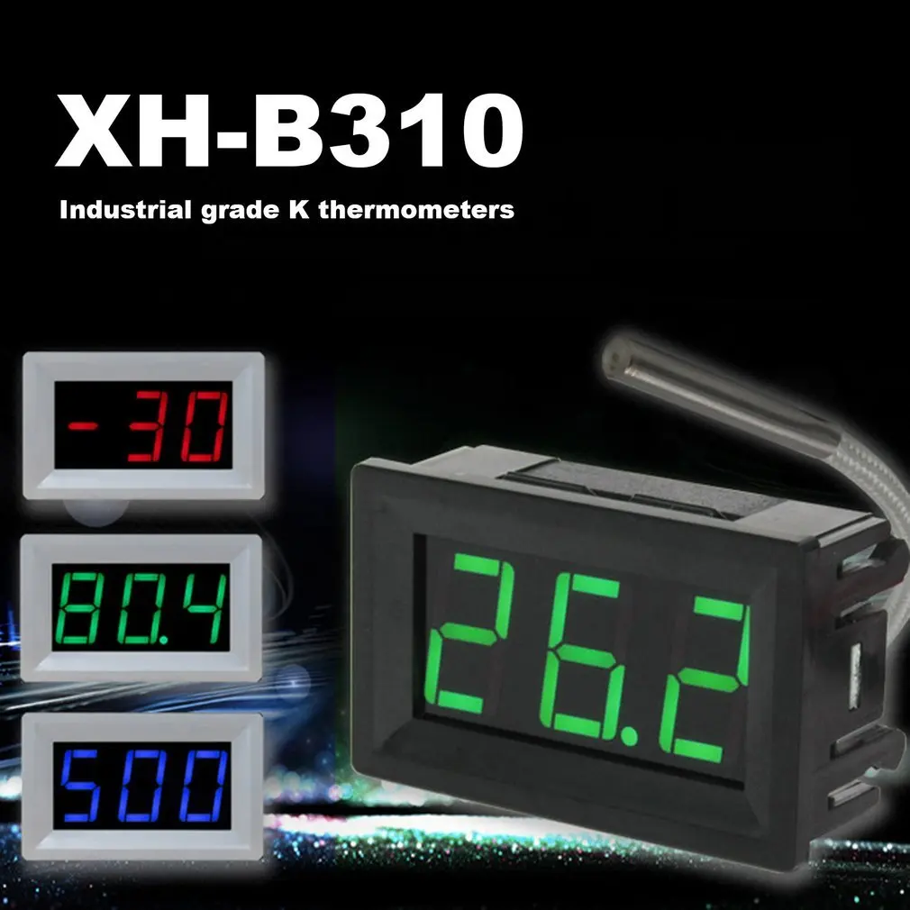 Мини Портативный измерительное устройство для термопары светодиодный дисплей Промышленный цифровой термометр-30 ~ 800 градусов k-тип