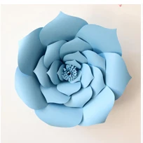 2 шт 20 см поделки бумажные цветы Свадебные украшения Искусственные розы цветы день рождения День Святого Валентина декорации - Цвет: Dark Blue