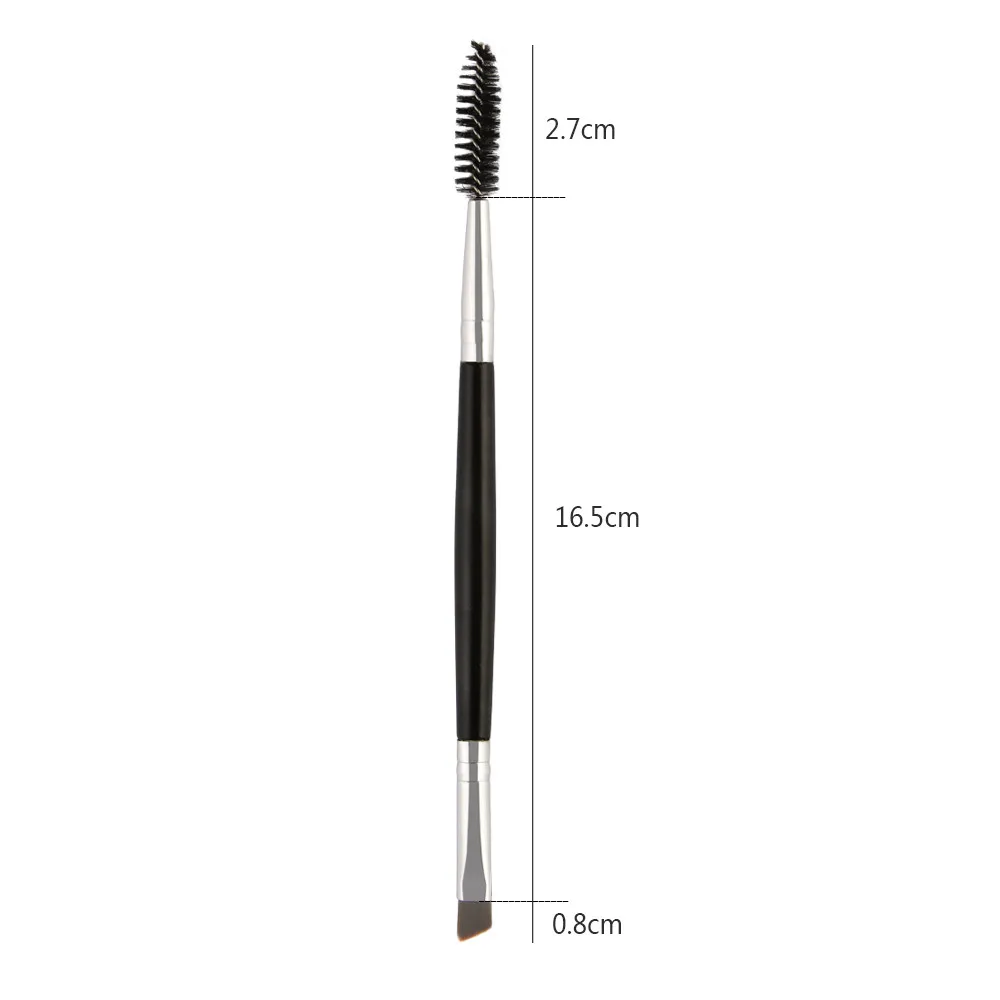 MSQ кисть Duo Brow Кисть для макияжа с деревянной ручкой двухсторонняя плоская угловая кисть для бровей Z4