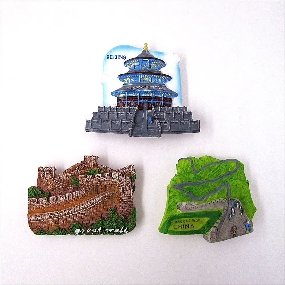 

Fridge Magnet China Great Wall Scenic Beijing Temple of Heaven Changcheng Tourism Souvenir Magnetic Sticker for Fridge Kit Decor