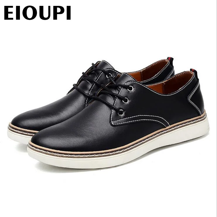 EIOUPI/высокое качество; дизайн; натуральная коровья кожа; модные мужские в деловом стиле; повседневная обувь; дышащая мужская обувь; lh2205 - Цвет: 1