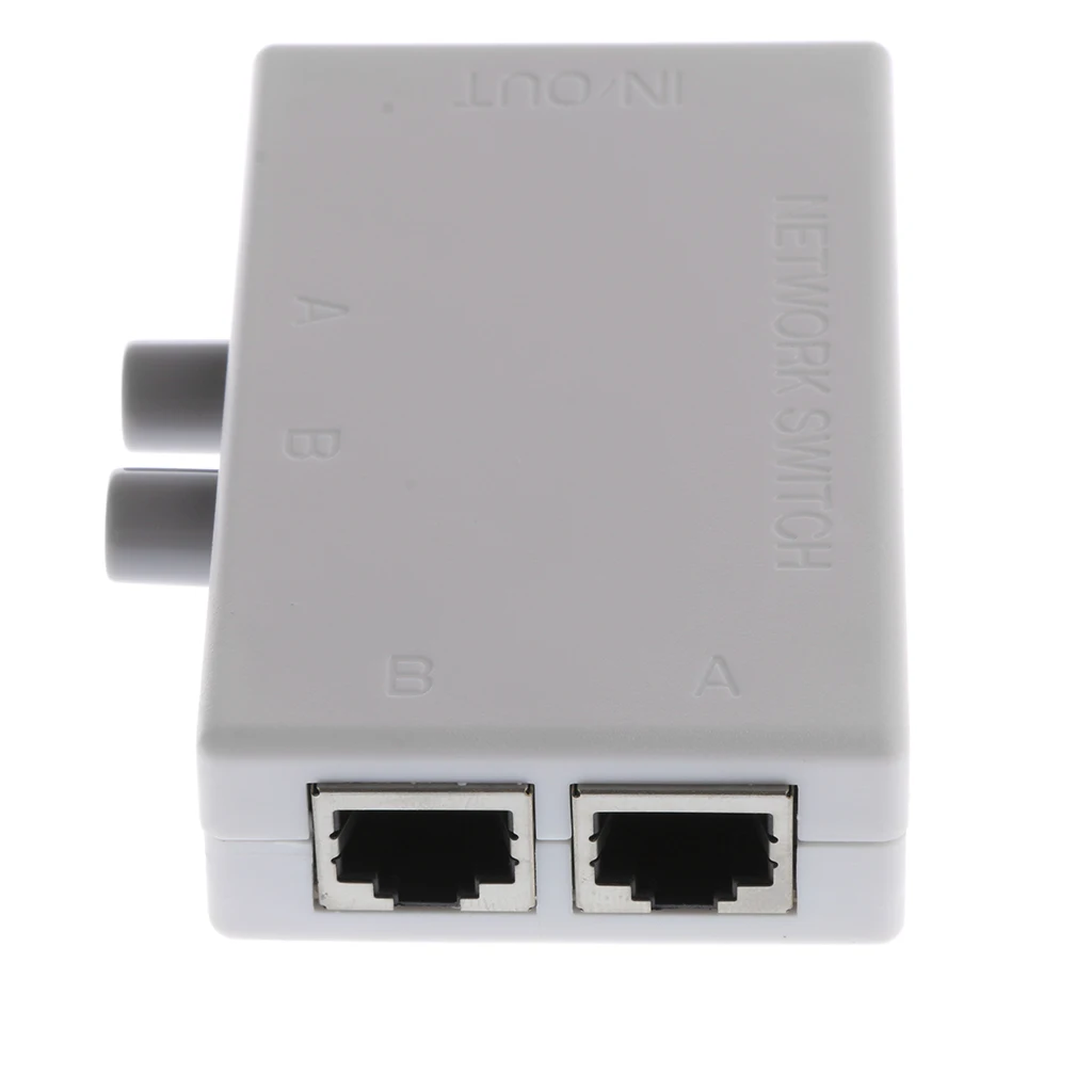 RJ45 2 Ports External Push Botton Network Switch RJ45-2M for PC Laptop RJ45-2M Network Switch Long life repeated