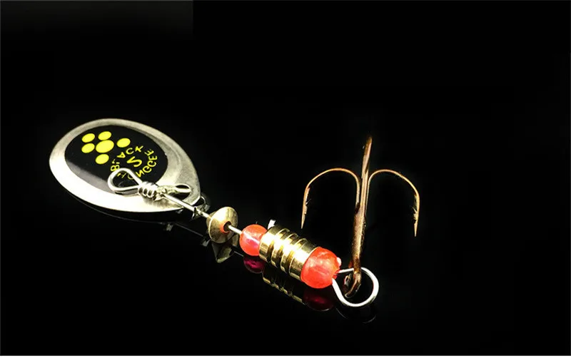Colorful Painted Metal Spoon Spinner Lure with Treble Hooks 6cm 2.5g Metal Sequins Jig Bait Fishing Accessories (5)